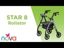 STAR 8 Rollator Walker, 8" Wheels & Standard Size