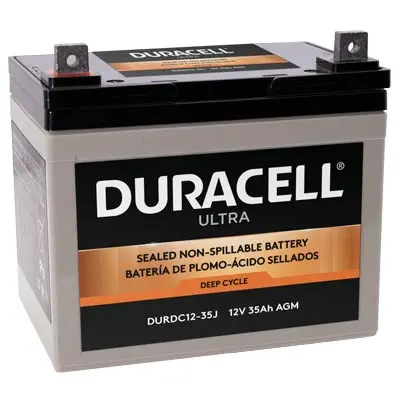 SLADC12-35J Duracell Ultra 12V 35AH Deep Cycle AGM Sealed Lead Acid ...